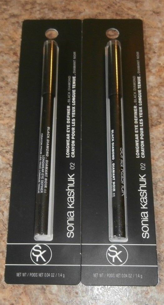 Sonia Kashuk Longwear Eye Definer Black Onyx  Pencil -01 Lot of Two