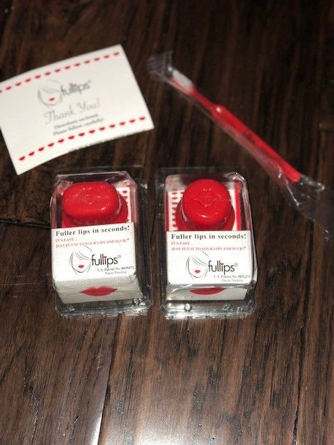 Fullips 3 pc set Large Round Medium Oval Lip Plumper Enhancer Exfoliating Brush
