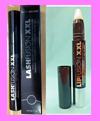 Fusion LIPFUSION Lip Plumper Plumping Primer & LASHFUSION XXL MASCARA Growth New