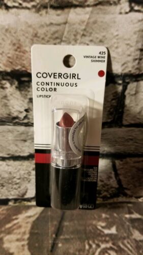 CoverGirl Continuous Color Lipstick, Vintage Wine 425, 0.11 oz