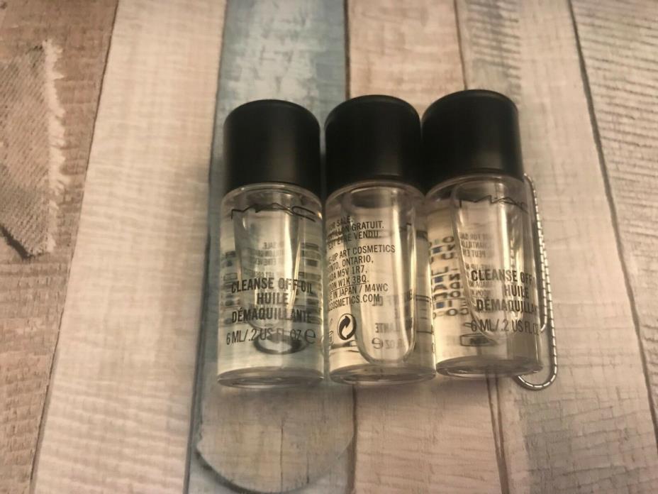 Lot of 3 NEW MAC Cleanse Off Oil Samples 6ml/each