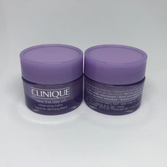 Set of 2 Clinique Take The Day Off Cleansing Balm 15ml / 0.5 oz each