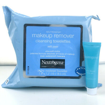 Neutrogena Makeup Remover Cleansing Towelettes Refill 25 per pack & Hydro Boost
