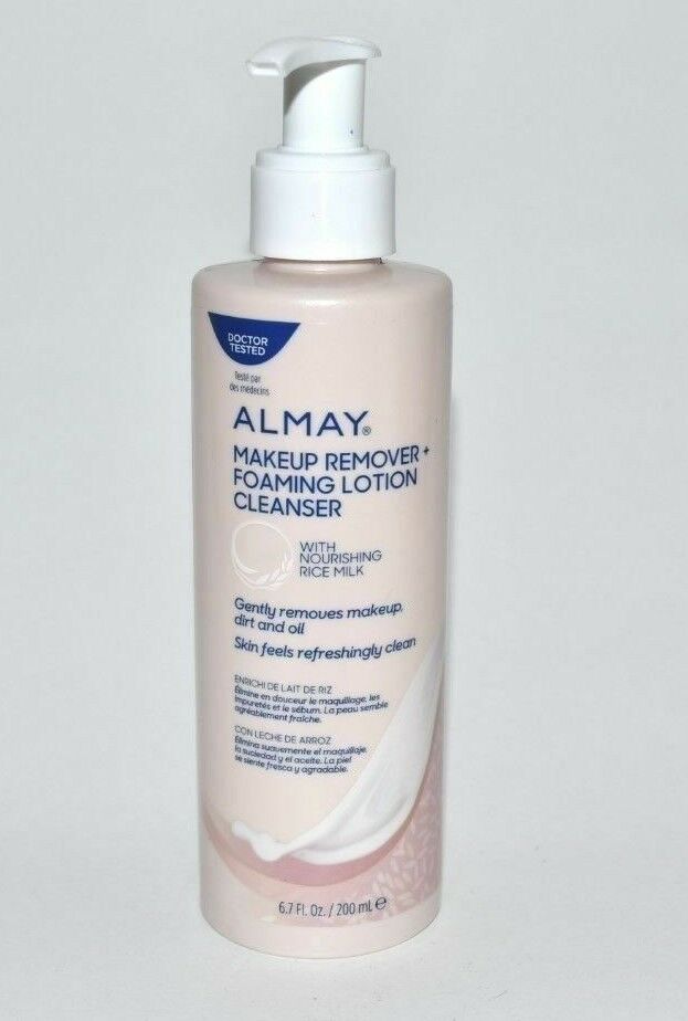 Almay Makeup Remover Foaming Lotion Cleanser With Rice Milk 6.7 FL Doctor Tested