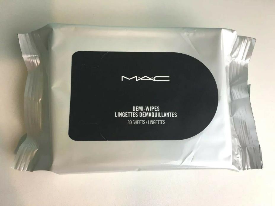 NIP MAC Demi-Wipes Cleansing Towelettes 30 Sheets NEW Makeup Remover Sealed