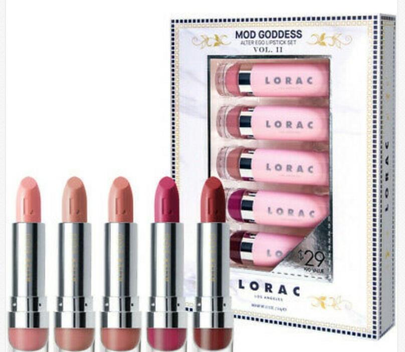 Lorac Mod Goddess alter ego 5 Pc lipstick set - Free Shipping
