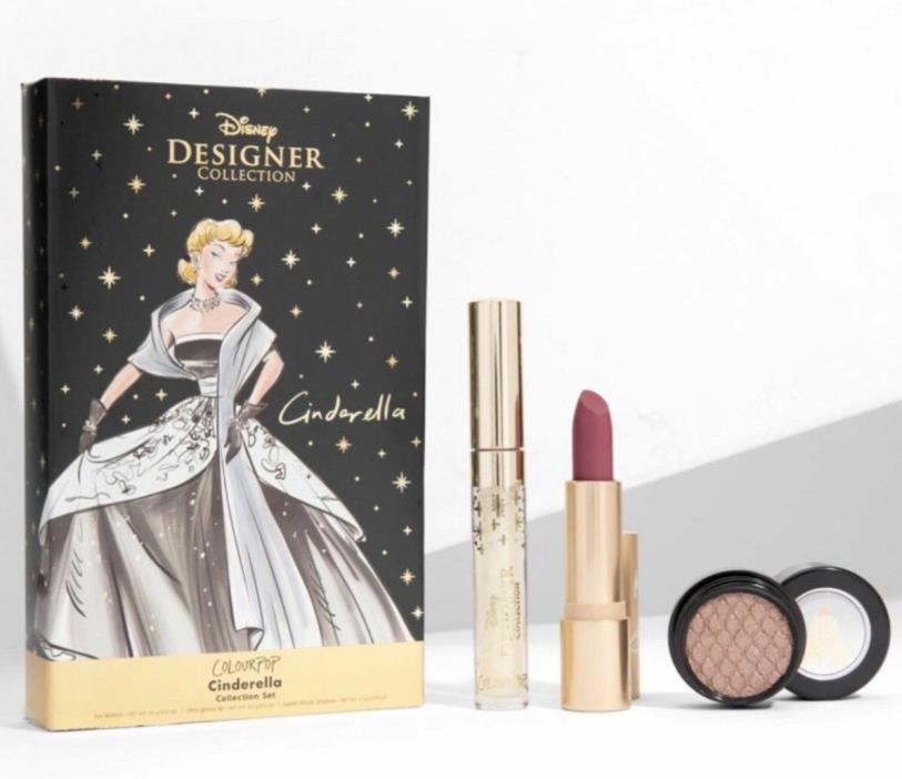 COLOURPOP DISNEY CINDERELLA Collection Set! Lip Gloss, Lipstick & Eyeshadow! NEW