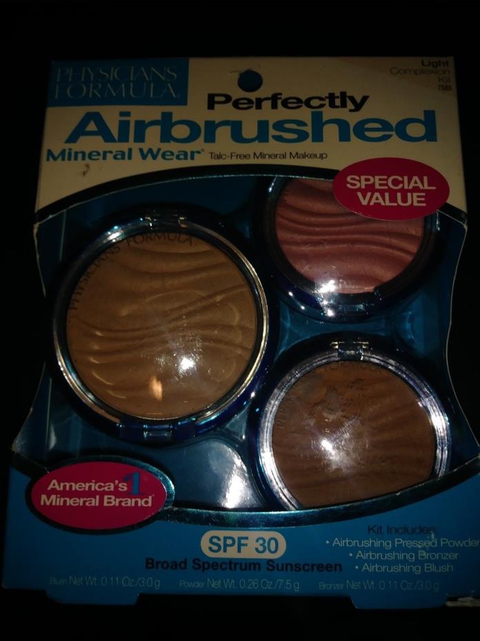 PHYSICIANS FORMULA PERFECTLY AIRBRUSHED MINERAL WEAR LIGHT COMPLEXION KIT 7589