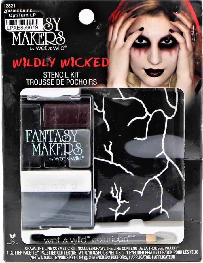 New! Wet n Wild Fantasy Makers Wildly Wicked Stencil Kit 12821 Zombie Bride