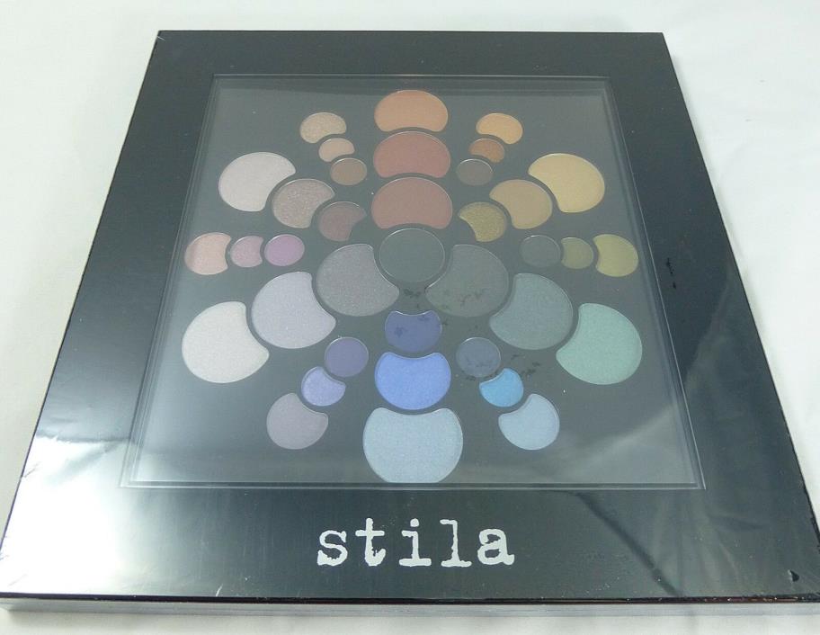 Stila Color Wheel Eye Shadow Palette 37 Eyeshadows 2 Double Ended Brushes NEW