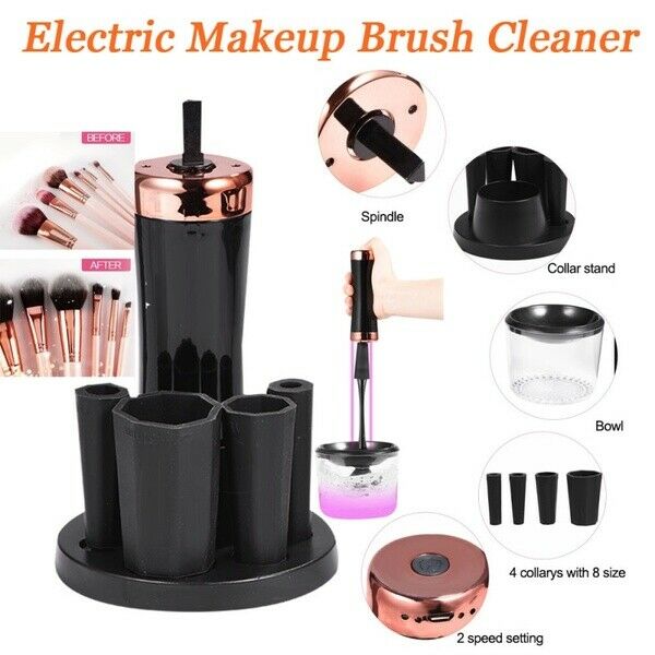 High Speed Automatic Electric Makeup Brush Cleaner with Disinfectant Lamp