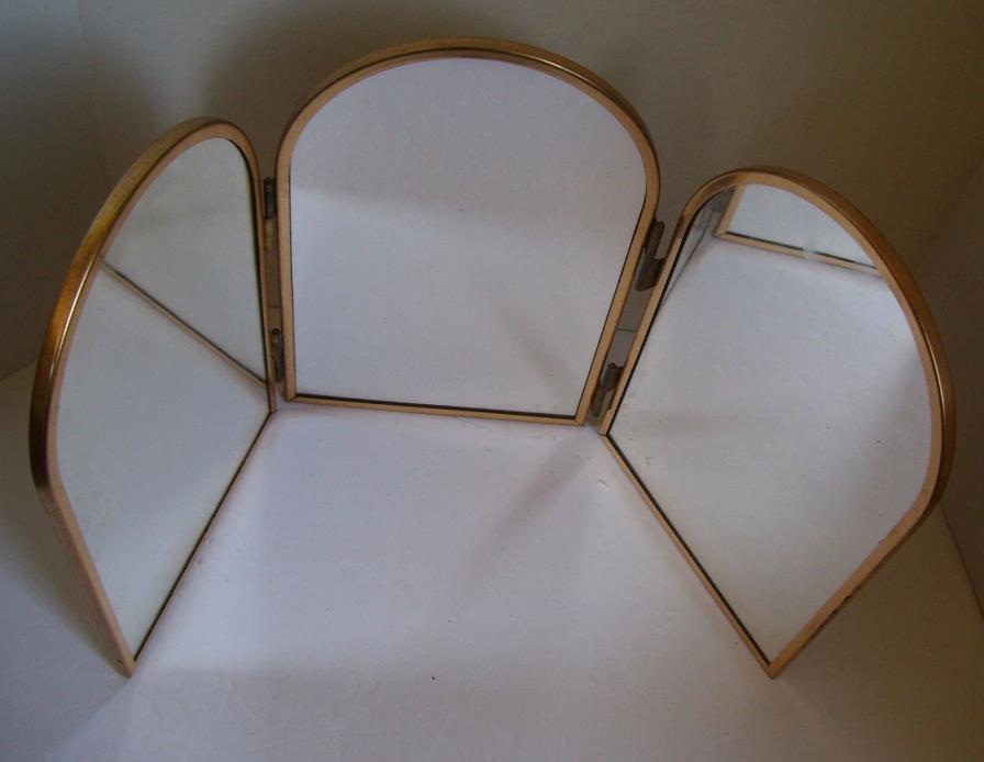 1972 Three Panel Mirror Vanity Mirror from Avon & Sonnet Campaign 19 Table Top