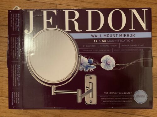 Jerdon Wall Mount Mirror 1x & 8x Magnification 8