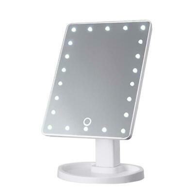 Lighted Makeup Mirror with 22 LED Lights Touch Screen Dimmable USB Power Supply