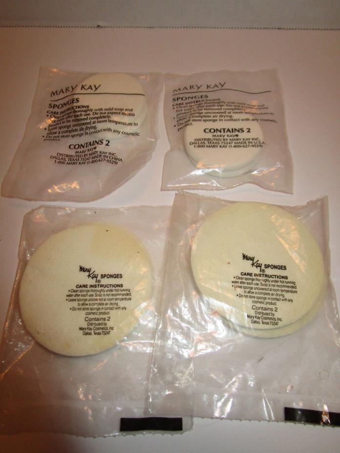 Lot of 8 New Mary Kay Makeup Powder Foundation Sponges 4 Packs of 2 each