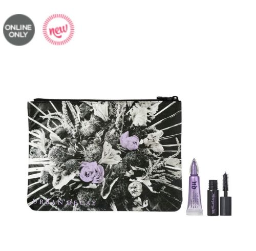 Urban Decay makeup bag with Deluxe size Troublemaker mascara & eyeshadow prime