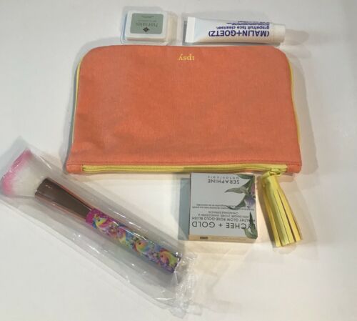 Birchbox / Ipsy / Ulta Makeup Lot 4 Items With Orange Ipsy Bag / Sample Travel