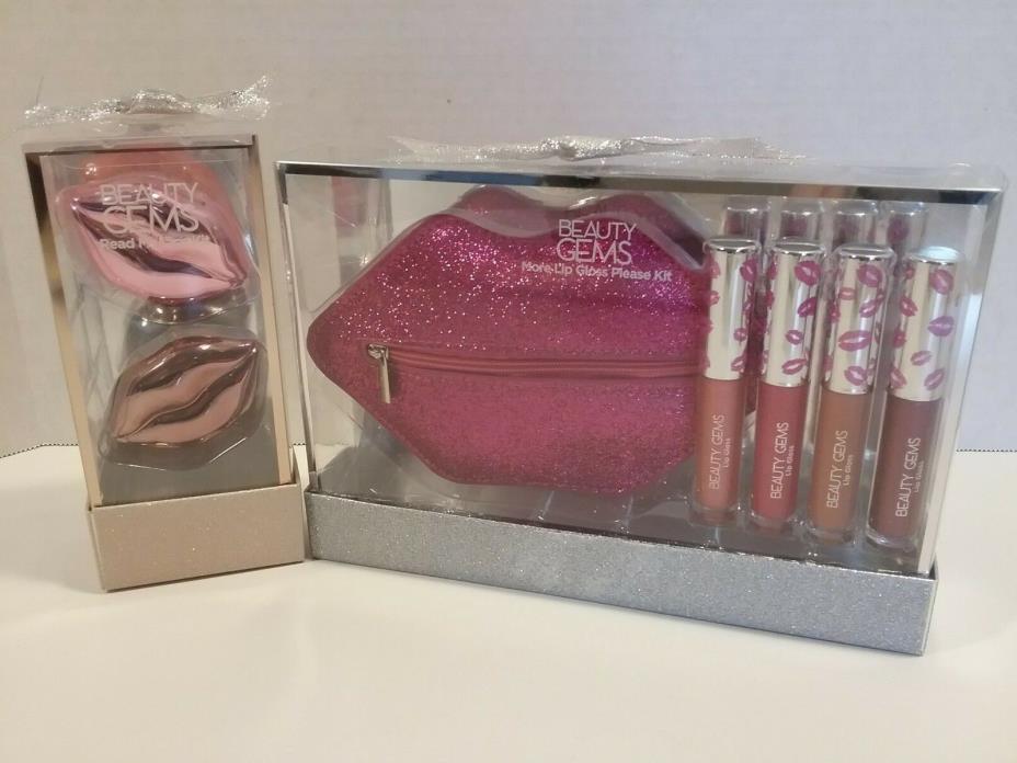 Lot 2 ULTA Beauty Gems More Lip Gloss Please Kit, Read My Lip Kit Gift Sets New