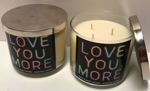 Bath & Body Works Black Tea Rose Love You More Large 14.5 Oz 3 Wick Candle X2