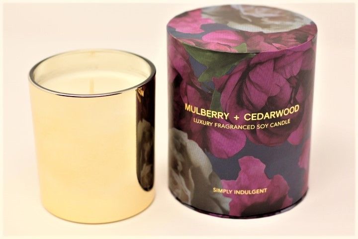 Simply Indulgent Scented Candle - Mulberry and Cedarwood