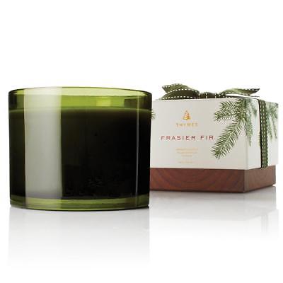 Thymes - Frasier Fir 3-Wick Seasonal Ceramic Wax Candle, 100-Hour Burn Time - 17