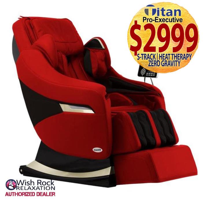 Titan Pro Executive 3D Massage Chair w/ Bluetooth, Heat and Foot Rollers