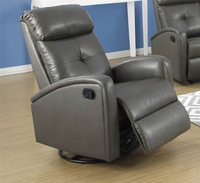 Recliner with Swivel Glider in Charcoal Gray Finish [ID 3398503]