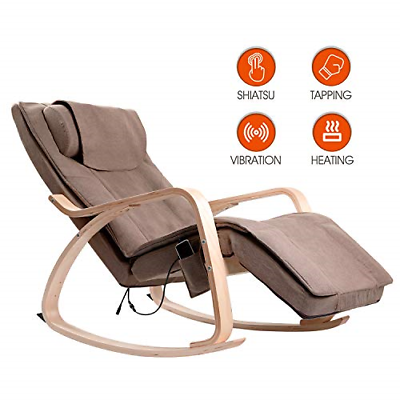 OWAYS Massage Chair 3D Full Back Shiatsu Massager, Rocking Design, Adjustable 6