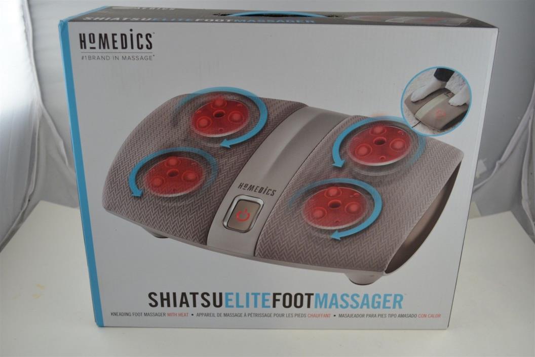 Homedics Shiatsu Elite Heated Foot Massager,12 Modes,Helps Plantar Fasciitis