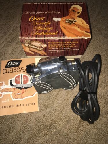 Vintage Oster Massager Model 1-02 (M1) in Original Box with Instructions
