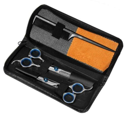 Professional Hair Cutting Scissors Barber Shears Set Thinning Kit with Black...