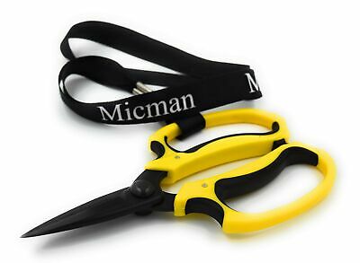Micman Professional Grade Floral Scissors. High Carbon Steel Teflon Coated Bl...