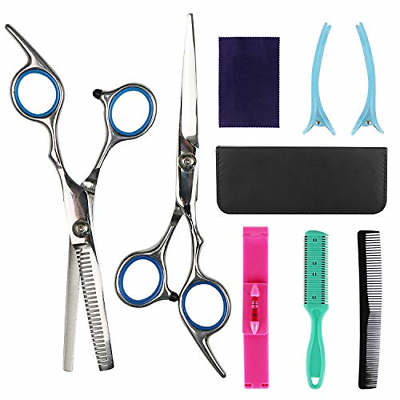 Hairdressing Scissors Kits Stainless Steel Hair Cutting Shears Set Scissors Bang