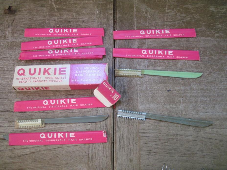 Vintage QUIKIE - Original Disposable Hair Shaper(Razors?) - Box of 10..