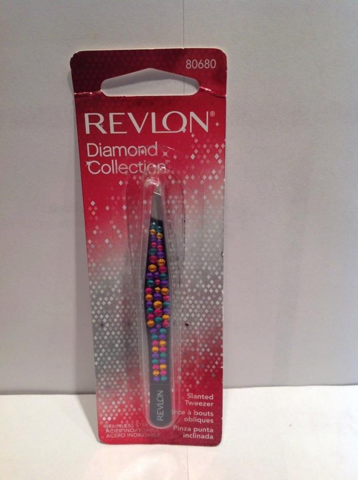 Revlon Diamond Collection Slanted Tweezer 80680 Black/Rainbow