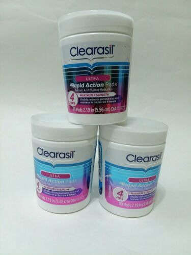 Clearasil Ultra Rapid Action Pads 90 pads x 3  exp. 5/2019