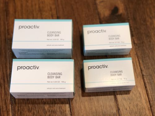 Lot of (4) Proactiv Cleansing Body Bars 2x 5.25oz PLUS 2x 2.7oz NEW/SEALED