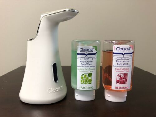 Clearasil PerfectaWash Automatic Rapid Action Face Wash Dispenser 2 Refills NEW