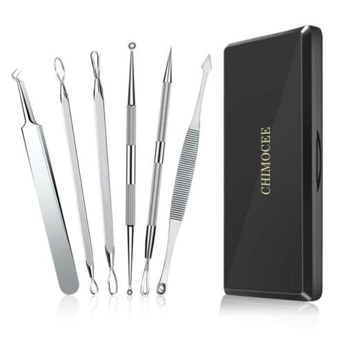 CHIMOCEE Blackhead Remover Tool, 6 in 1 Premium Stainless Steel Comedone...