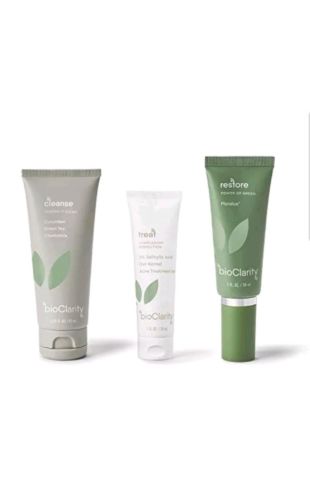 BioClarity Acne Treatment System (30 day) 3-Step Kit with Natural Ingredients an