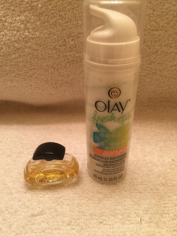 Olay Fresh Effects Clear Skin Swirled Mattifier 1.35 oz & ANN KLEIN Mini EDP ?