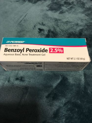 Benzoyl Peroxide 2.5% Acne GEL Aqueous 2.1oz ( 60 gm ) PERRIGO PHARMACY FRESH***