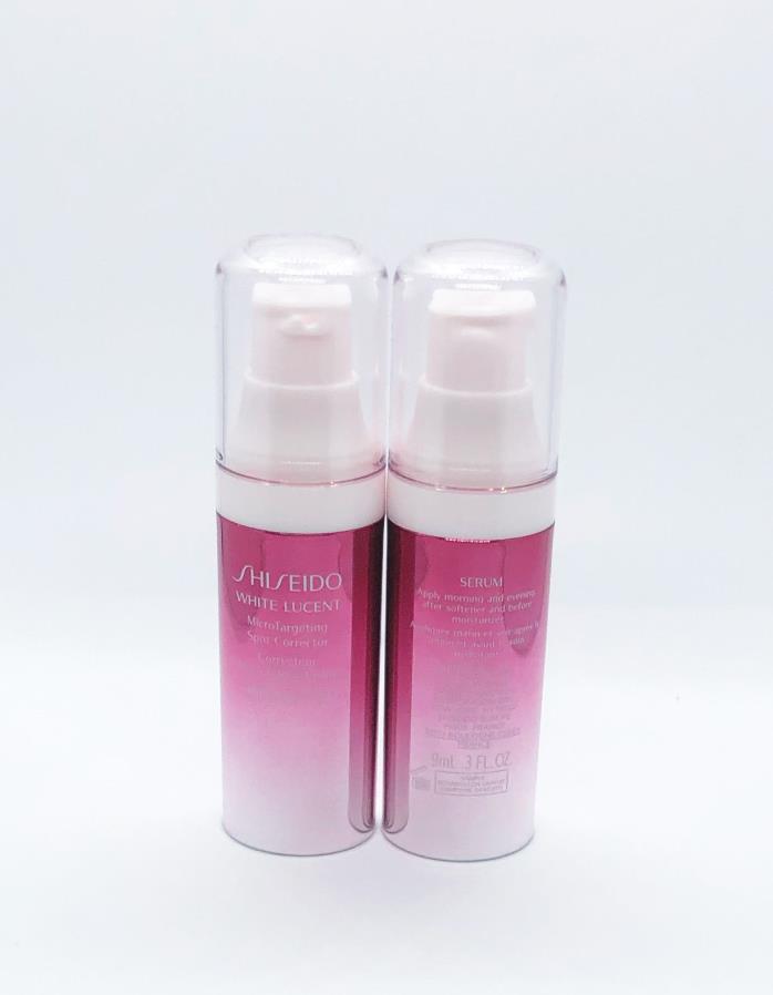2 x Shiseido White Lucent MicroTargeting Spot Corrector Serum Travel Size 9 ml