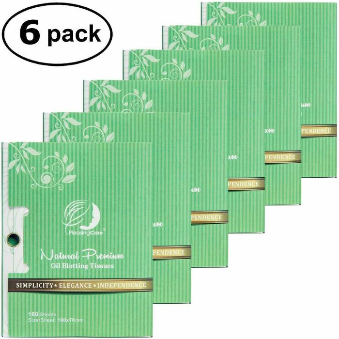 Natural Green Tea Face Blotting Paper Sheet Premium Oily Skin Care Tissue 6 Pack