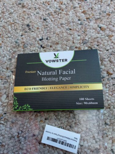 Vowster Premium Natural Facial Blotting Paper Lot Of 5 Total of 500 Sheets