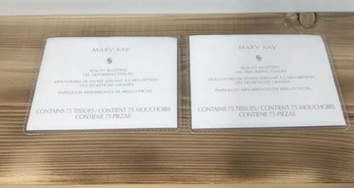New! Lot of 2 Mary Kay Beauty Blotters Oil-Absorbing Tissues 75-150 Total