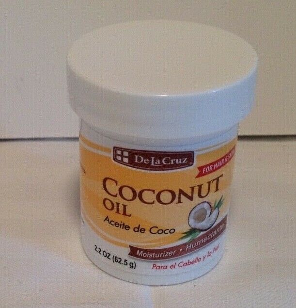 De La Cruz Moisturizing Coconut Oil | DLC Aceite de Coco | 2.2 Ounces