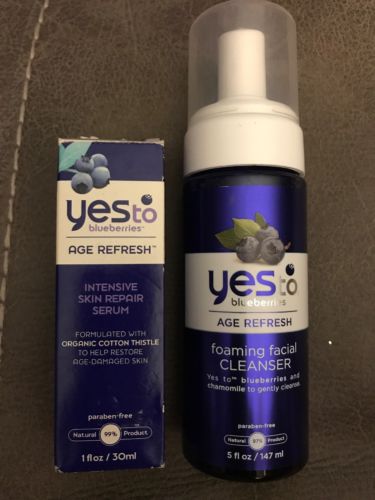 Yes To Blueberries Foaming Cleanser & 1fl oz Intensive Skin Serum