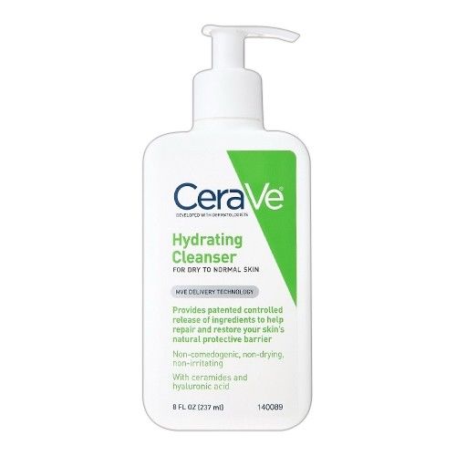 CeraVe Hydrating Cleanser Daily Wash Dry Normal Skin Ceramides Hyaluronic Acid