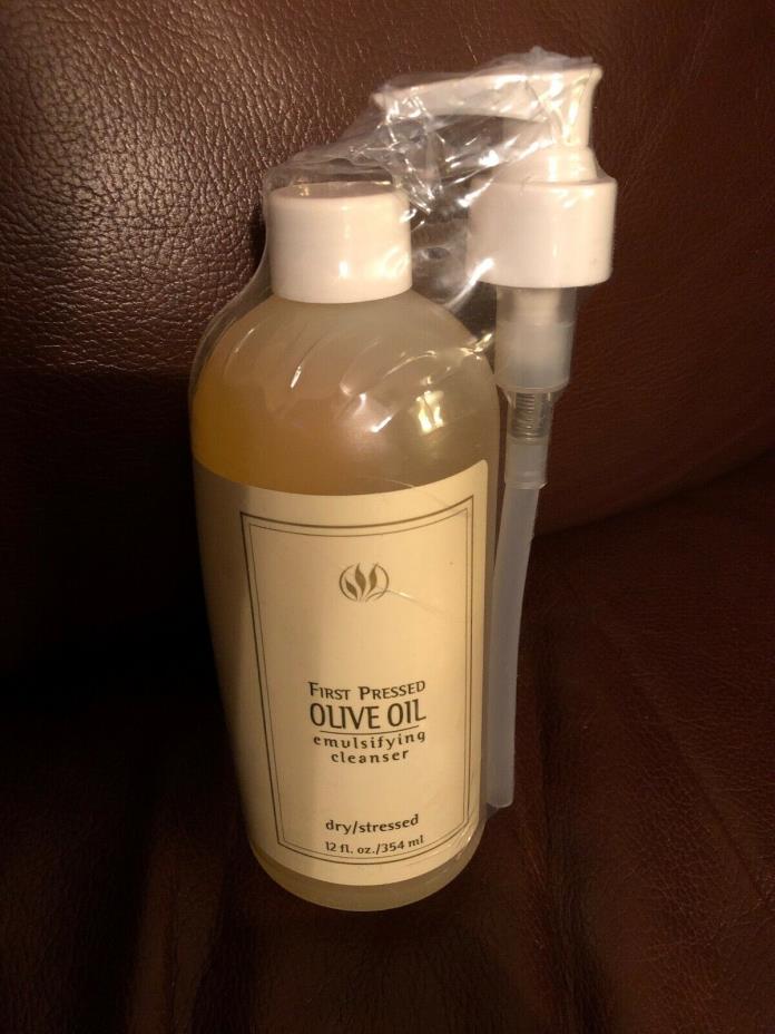 FIRST PRESSED Olive Oil Emulsifying Cleanser 12oz w/pump NEW serious skin care
